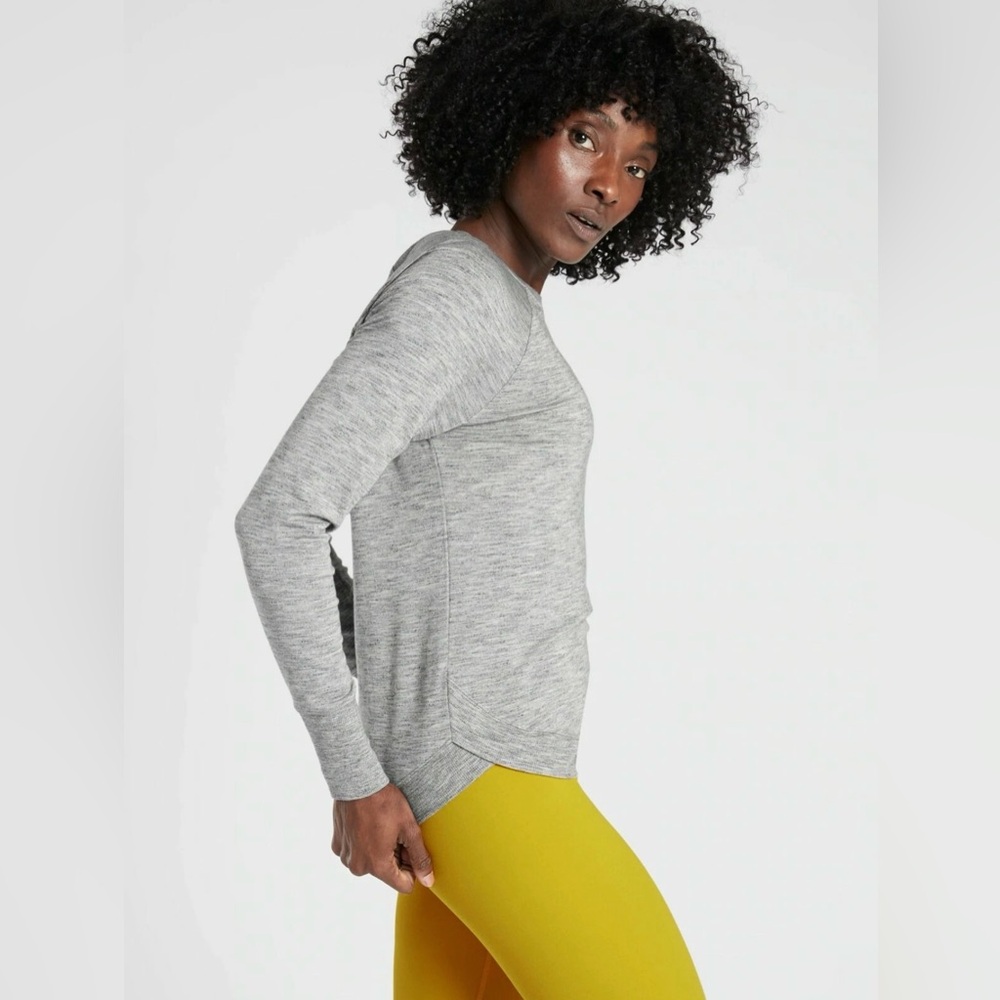 Athleta Mindset Sweatshirt Heather Gray Small - Picture 5 of 11